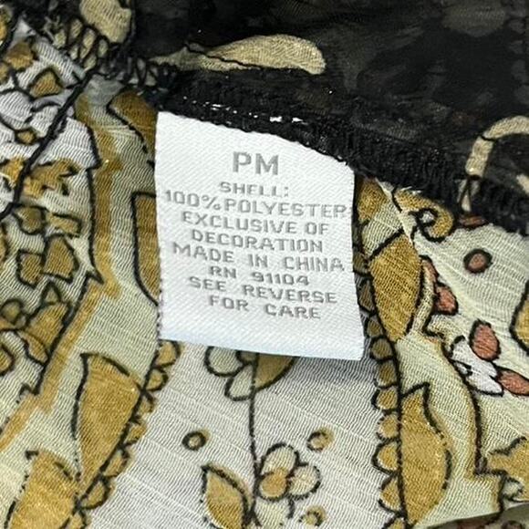 Dressbarn 2000s print boho blouse - Picture 6 of 7